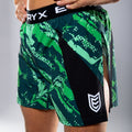 Eryx Green Flatline High Split MMA Shorts - Eryxgear