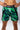 Eryx Green Flatline High Split MMA Shorts - Eryxgear