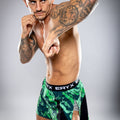 Eryx Green Flatline High Split MMA Shorts - Eryxgear