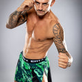 Eryx Green Flatline High Split MMA Shorts - Eryxgear