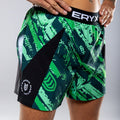 Eryx Green Flatline High Split MMA Shorts - Eryxgear