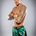 Eryx Green Flatline High Split MMA Shorts - Eryxgear