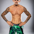 Eryx Green Flatline High Split MMA Shorts - Eryxgear
