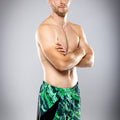 Eryx Green Flatline Hybrid MMA Shorts - Eryxgear