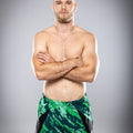 Eryx Green Flatline Hybrid MMA Shorts - Eryxgear