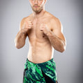 Eryx Green Flatline Hybrid MMA Shorts - Eryxgear