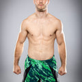 Eryx Green Flatline Hybrid MMA Shorts - Eryxgear