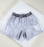Eryx Grey Camo High Split Shorts - Eryxgear