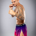 Eryx Pink Gradient High Split MMA Shorts - Eryxgear