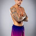 Eryx Pink Gradient Hybrid MMA Shorts - Eryxgear