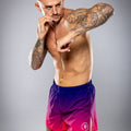 Eryx Pink Gradient Hybrid MMA Shorts - Eryxgear