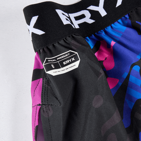 Eryx Purple Carbon High Split Shorts - Eryxgear