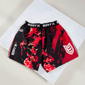 Eryx Red Carbon High Split Shorts - Eryxgear