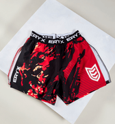 Eryx Red Carbon High Split Shorts - Eryxgear