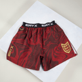 Eryx Red Marble High Split Shorts - Eryxgear