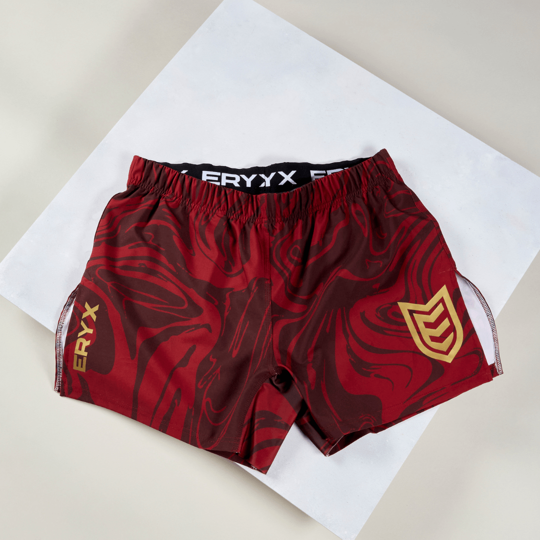 Eryx Red Marble MMA Shorts - Eryxgear