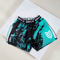 Eryx Teal Carbon High Split Shorts - Eryxgear