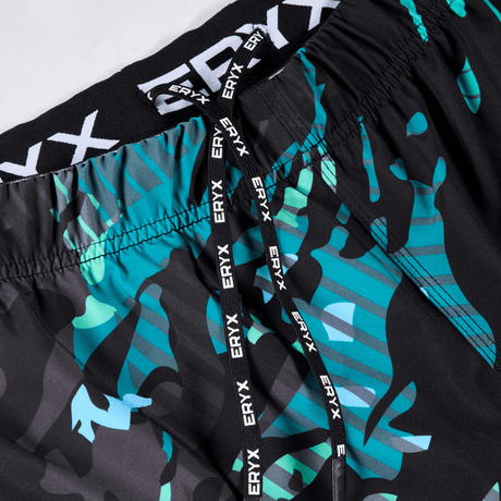 Eryx Teal Carbon MMA Shorts - Eryxgear