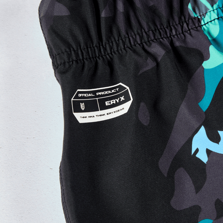 Eryx Teal Carbon MMA Shorts - Eryxgear