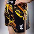 Eryx Yellow Flatline High Split MMA Shorts - Eryxgear