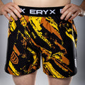 Eryx Yellow Flatline High Split MMA Shorts - Eryxgear