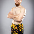 Eryx Yellow Flatline Hybrid MMA Shorts - Eryxgear